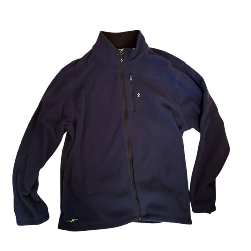 Izod reform men’s fleece zip up, navy size XL